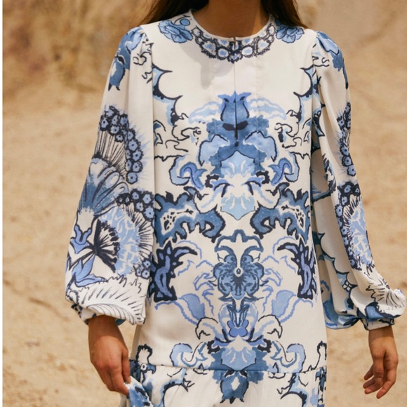 Johanna Ortiz Constellation Of Traits Crepe Tiered Maxi Dress - Picture 3 of 10